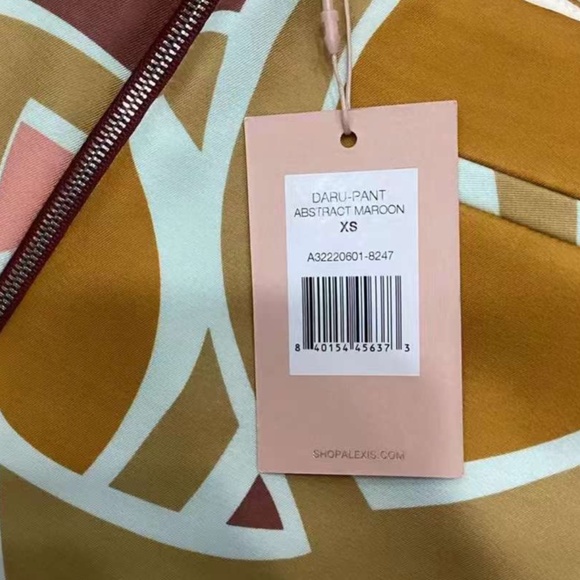 NWT Alexis Daru Pants - Abstract Maroon - Picture 6 of 6